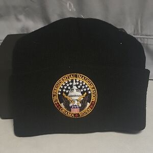 Black Beanie with Presidential Inauguration Patch Obama and Biden